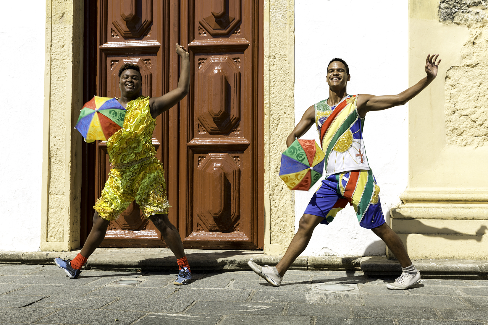 Two dancers performing